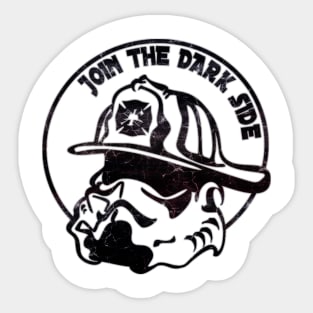 join the dark side black Sticker